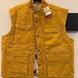 Men's Fisherman Vest - Woolrich Gold L, lined,cotton